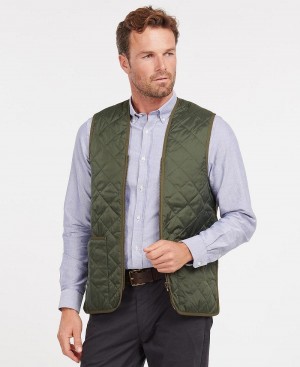 Barbour Quilted Waistcoat/Zip-In Liner Men's Jackets Olive | Australia_BAR41544