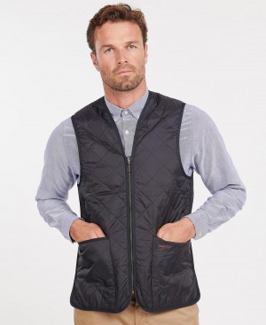Barbour Quilted Waistcoat/Zip-In Liner Men's Jackets Navy | Australia_BAR18175