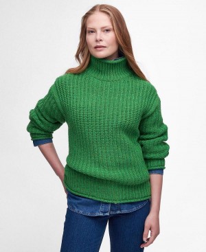Barbour Rockcliffe Jumper Women's knitwear Green | Australia_BAR49920