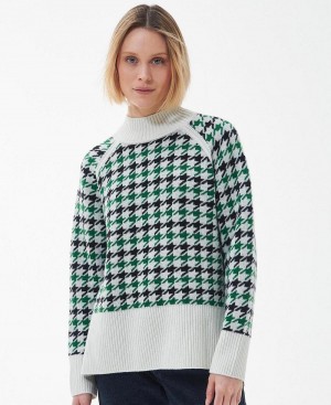 Barbour Roxane Jumper Women's knitwear Green | Australia_BAR48006