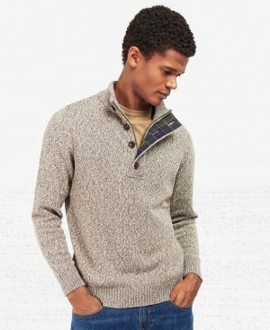Barbour Sid Sweatshirt Men's knitwear White | Australia_BAR12939