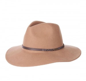 Barbour Tack Fedora Women's Hat Beige | Australia_BAR87178