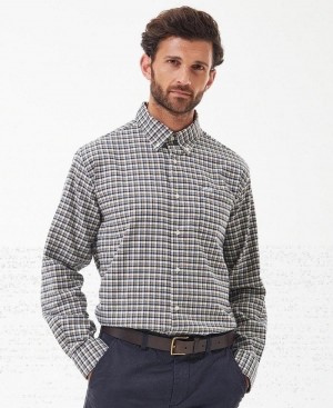 Barbour Tanlaw Regular Fit Shirt Men's Tops White | Australia_BAR34743