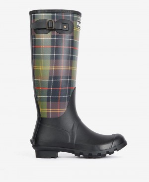 Barbour Tartan Bede Women's Wellingtons Black | Australia_BAR55458