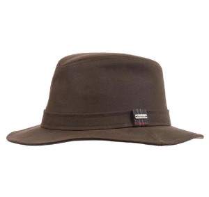 Barbour Vintage Wax Bushman Women's Hat Green | Australia_BAR28051