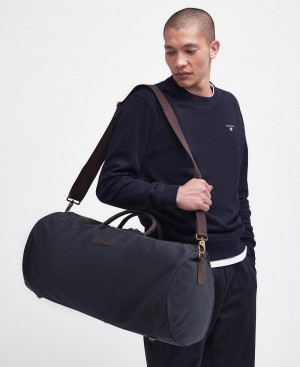 Barbour Wax Holdall Men's Bag Navy | Australia_BAR78026