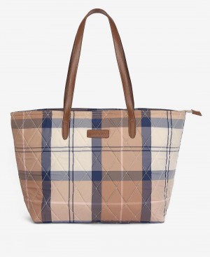 Barbour Wetherham Quilted Tartan Tote Women's Bag Multicolor | Australia_BAR46886