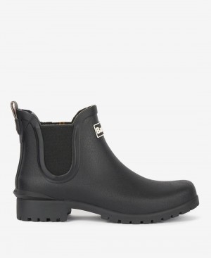 Barbour Wilton Women's Wellingtons Black | Australia_BAR37022