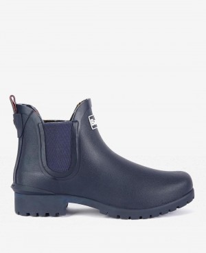 Barbour Wilton Women's Wellingtons Navy | Australia_BAR79749