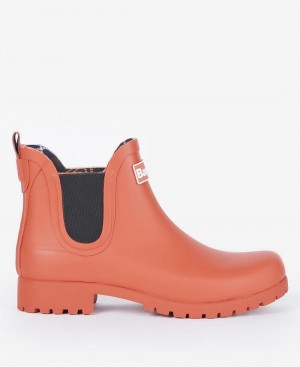 Barbour Wilton Women's Wellingtons Orange | Australia_BAR14854