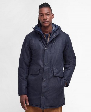 Barbour Winter City Waterproof Parka Men's Jackets Navy | Australia_BAR79490